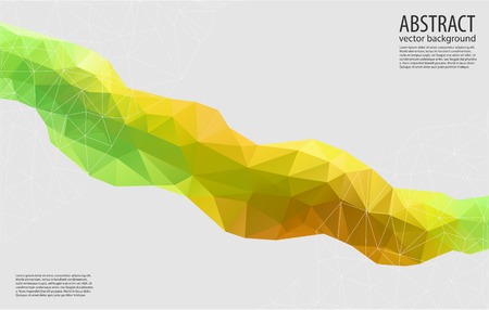 Abstract yellow geometric background. Triangular vector illustrationのイラスト素材