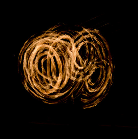 Fire Show Flaming Trailsの写真素材