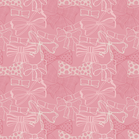 Set of bows, hand drawnのイラスト素材