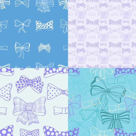 Set of bows, hand drawnのイラスト素材