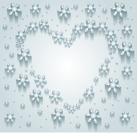 Heart of the Snowflakesのイラスト素材