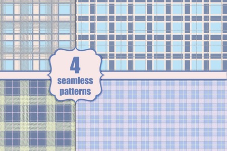 Four seamless patternsのイラスト素材