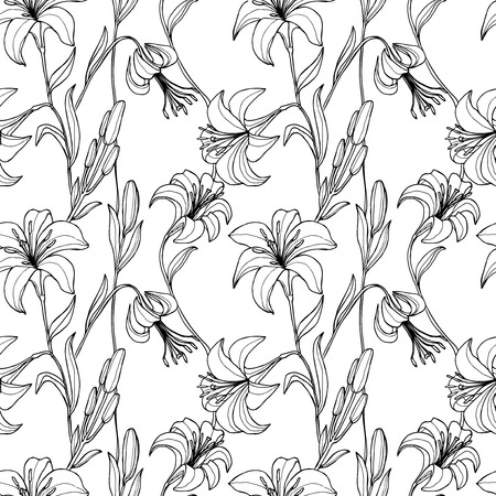 Seamless floral pattern with flowersのイラスト素材