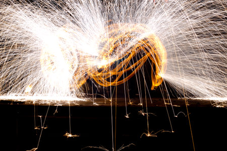 Fire Show Flaming Trails