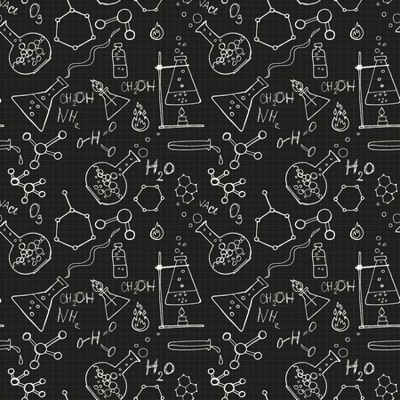 seamless science backgroundのイラスト素材