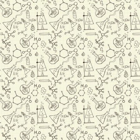 seamless science backgroundのイラスト素材