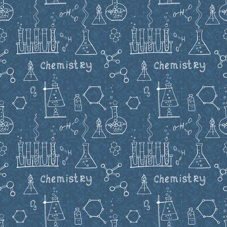 seamless science backgroundのイラスト素材