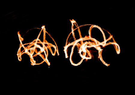Fire Show Flaming Trails
