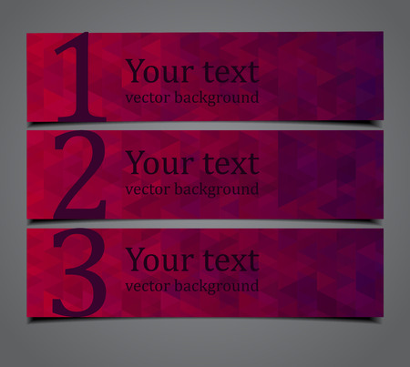 three geometric bannersのイラスト素材