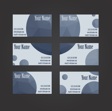 Set of six visit cardsのイラスト素材