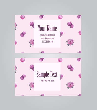 Beautiful vintage floral business card template, vectorのイラスト素材