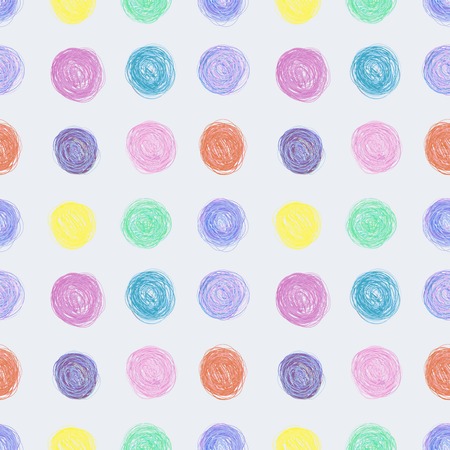 seamless pattern made of hand-drawn circles, vector illustrationの写真素材