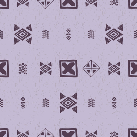 Seamless hand drawn aztec patternのイラスト素材