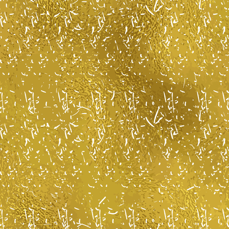 Abstract grunge seamless gold background. Vector illustration. Texture of gold foil.のイラスト素材
