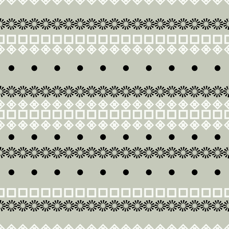 Geometric abstract seamless pattern. Lines made of geometric shapesのイラスト素材