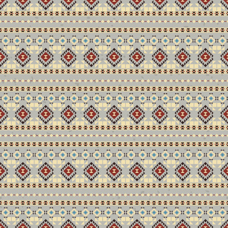 Geometric ethnic seamless pattern. Aztec background made of abstract geometric elements