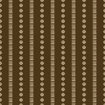 Celtic knot seamless brown pattern. Abstract background.のイラスト素材