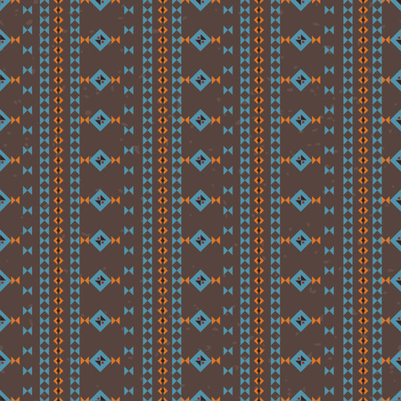 Geometric ethnic seamless pattern. Abstract aztec vector background. Tribal ornament.のイラスト素材