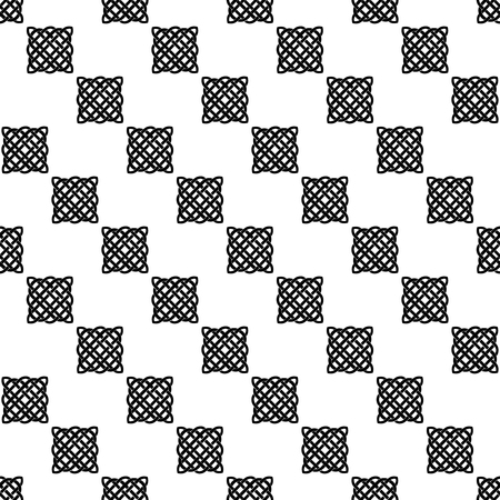 Celtic knot seamless black and white pattern. Ethnic abstract background.のイラスト素材