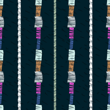 Abstract seamless pattern, vector stripe ornament. Digital paperのイラスト素材