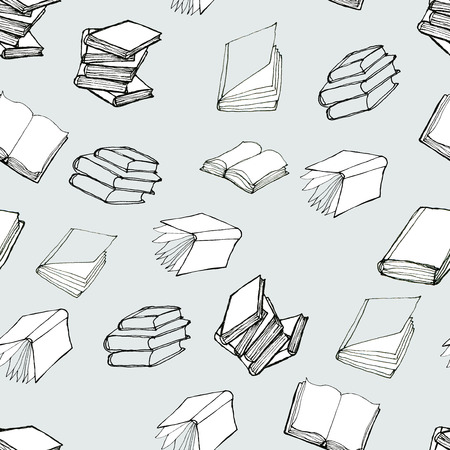 Seamless pattern with booksのイラスト素材
