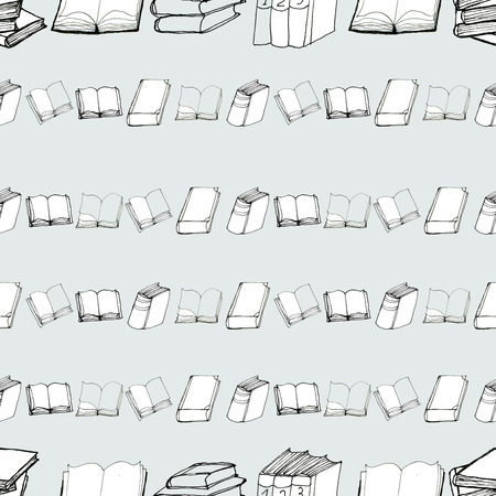 Seamless pattern with booksのイラスト素材