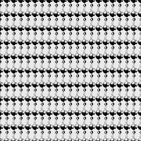 Hand drawn seamless pattern with mushrooms.のイラスト素材