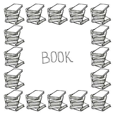Book doodle frameのイラスト素材