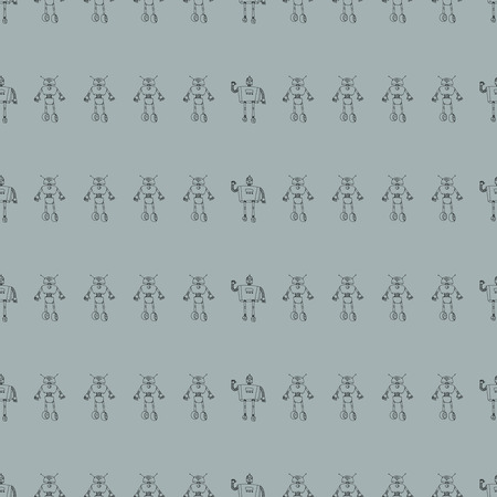 Robot doodles pattern.の写真素材
