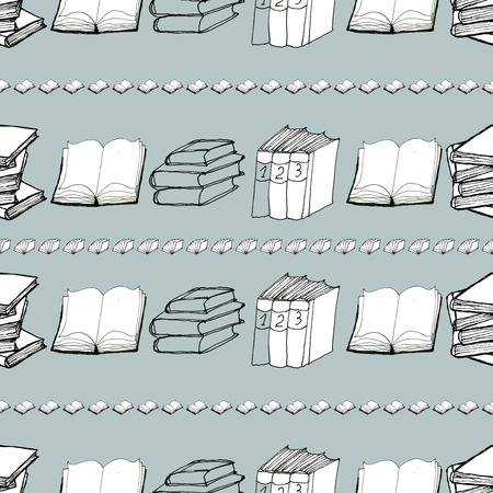 Seamless pattern with booksのイラスト素材