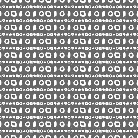 Geometric monochrome seamless patternのイラスト素材