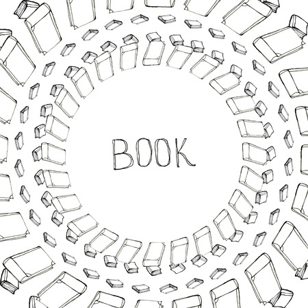 Book doodle frameのイラスト素材