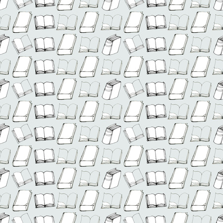 Seamless pattern with booksの写真素材