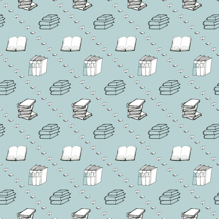 Seamless pattern with booksのイラスト素材