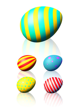 Easter eggs setのイラスト素材