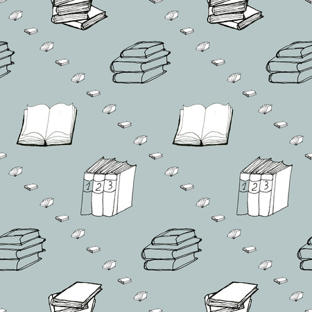 Seamless pattern with booksのイラスト素材