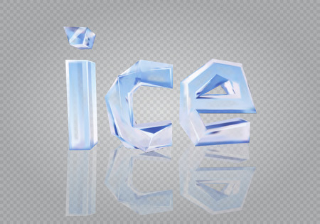 Transparent word iceのイラスト素材