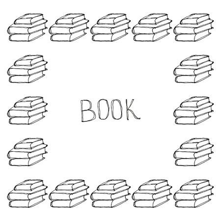 Book doodle frameのイラスト素材