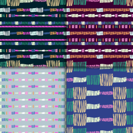Abstract seamless pattern setのイラスト素材