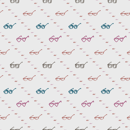 Seamless pattern with glassesのイラスト素材