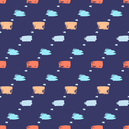 Abstract vector violet background. Brush stroke seamless pattern.のイラスト素材