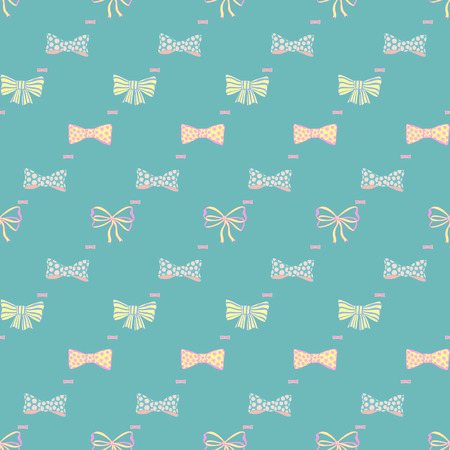 Seamless pattern with skerchy bowsのイラスト素材