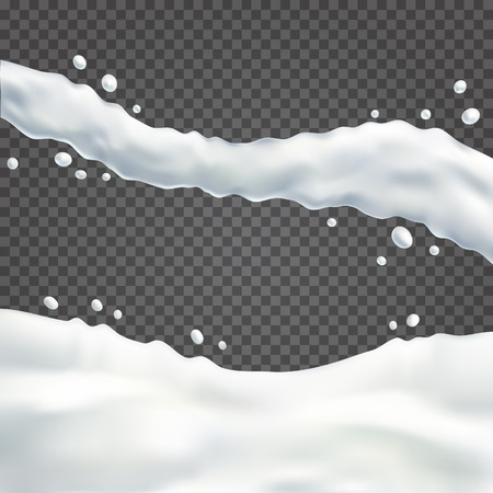 The milk flowing. Natural dairy productsのイラスト素材