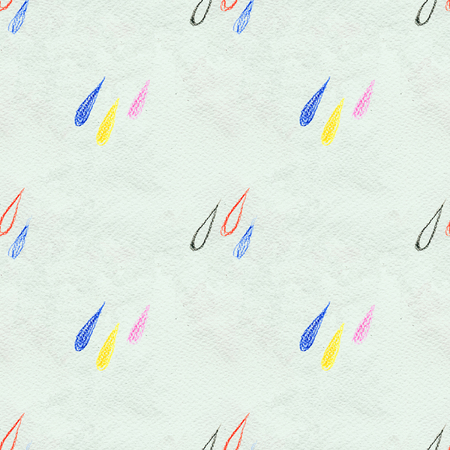 Coloful rain drops seamless patternの写真素材
