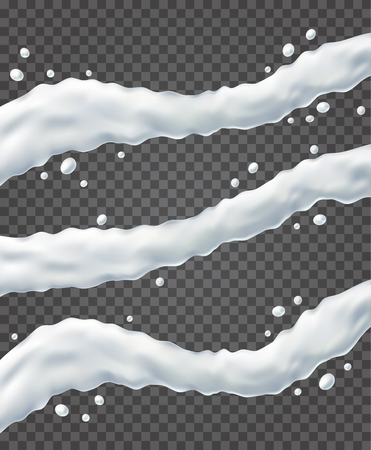 The milk flowing. Natural dairy productsのイラスト素材