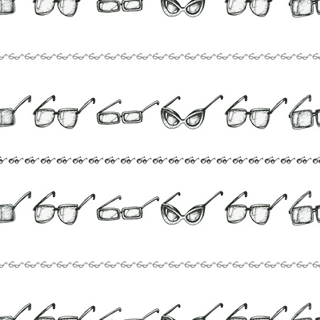 Seamless pattern with sunglassesのイラスト素材