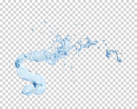 Water splash on transparent background.のイラスト素材