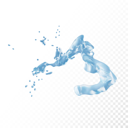 Water splash on transparent background.のイラスト素材