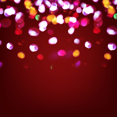 Vector abstract bokeh background. Festive defocused lights. City night blur illumination. Blurred glowのイラスト素材