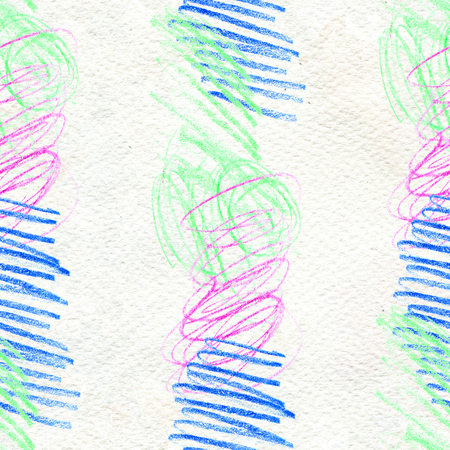 Abstract seamless scribble background. Fantasy modern colorful pattern. Vibrant art chaos backdrop.の写真素材